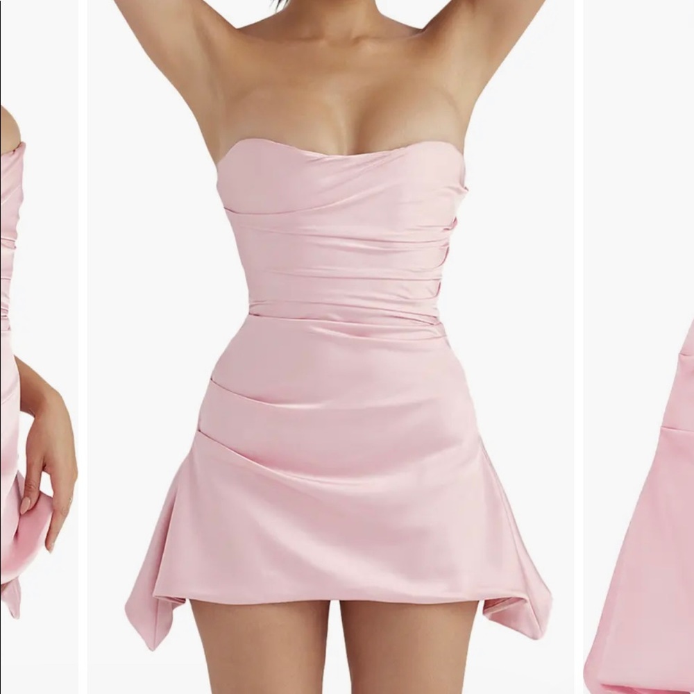 House of CB jasmine strapless satin corset dress